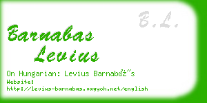 barnabas levius business card